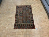 ANTIQUE 4ft. x 7ft. GEOMETRIC KAZAK - David Tiftickjian & Sons