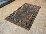 ANTIQUE 4ft. x 7ft. GEOMETRIC KAZAK - David Tiftickjian & Sons