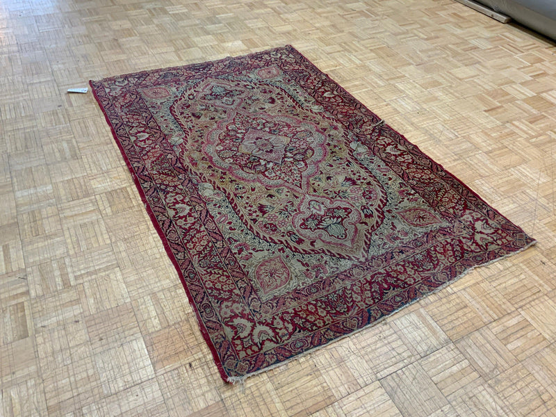ANTIQUE 4ft. x 7ft. TRADITIONAL KERMAN - David Tiftickjian & Sons
