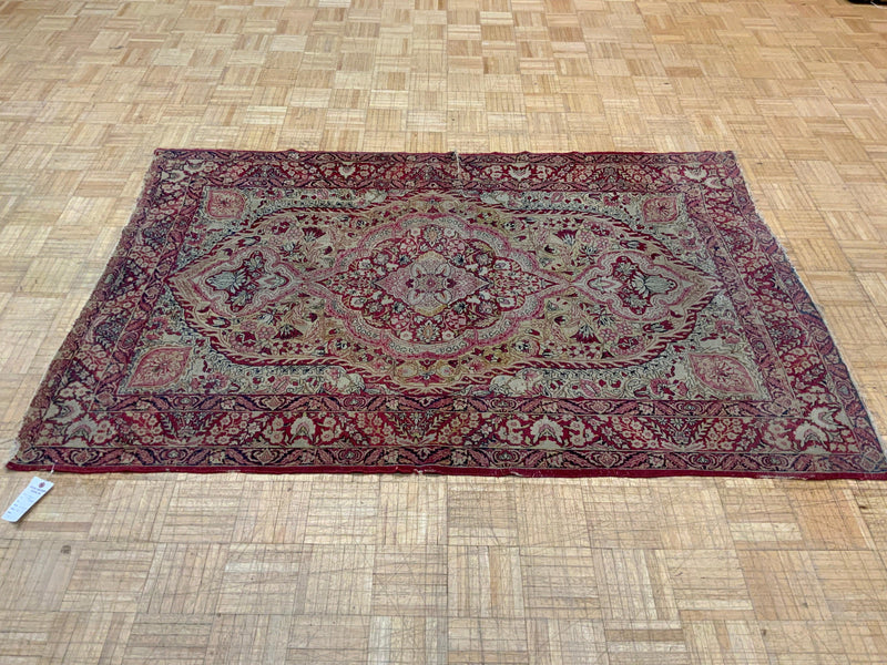ANTIQUE 4ft. x 7ft. TRADITIONAL KERMAN - David Tiftickjian & Sons