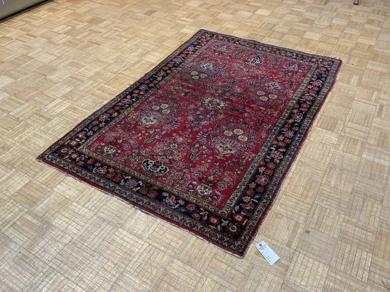 ANTIQUE 4ft. x 7ft. TRADITIONAL SAROUK - David Tiftickjian & Sons