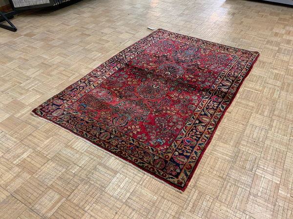 ANTIQUE 4ft. x 7ft. TRADITIONAL SAROUK - David Tiftickjian & Sons