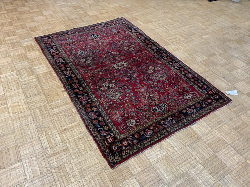 ANTIQUE 4ft. x 7ft. TRADITIONAL SAROUK - David Tiftickjian & Sons