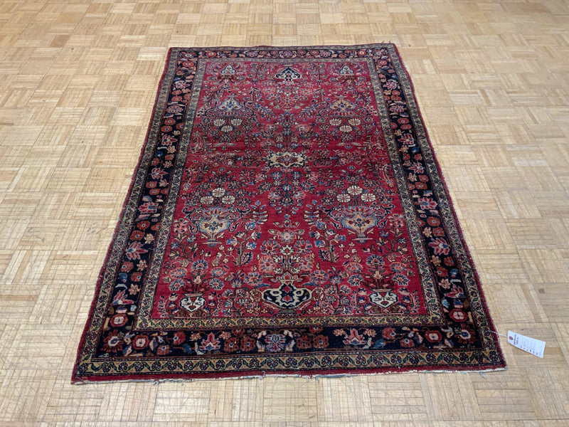 ANTIQUE 4ft. x 7ft. TRADITIONAL SAROUK - David Tiftickjian & Sons