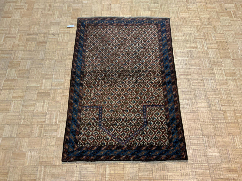 ANTIQUE 5ft. x 7ft. TRANSITIONAL PRAYER RUG - David Tiftickjian & Sons