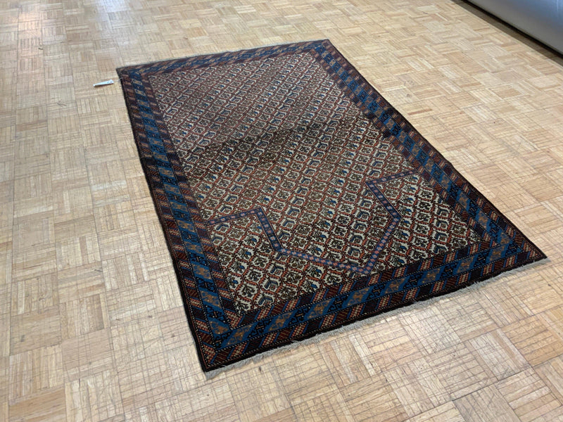 ANTIQUE 5ft. x 7ft. TRANSITIONAL PRAYER RUG - David Tiftickjian & Sons