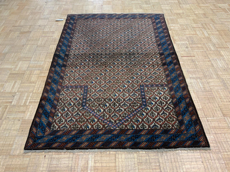 ANTIQUE 5ft. x 7ft. TRANSITIONAL PRAYER RUG - David Tiftickjian & Sons