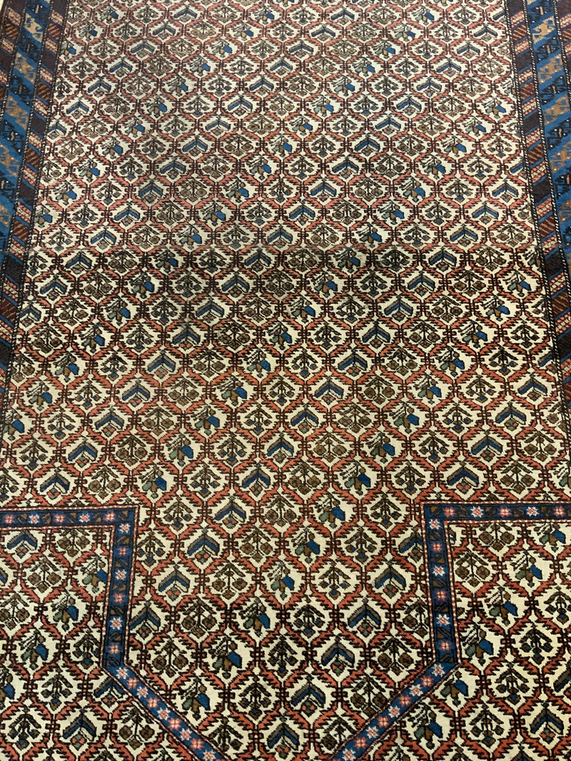 ANTIQUE 5ft. x 7ft. TRANSITIONAL PRAYER RUG - David Tiftickjian & Sons