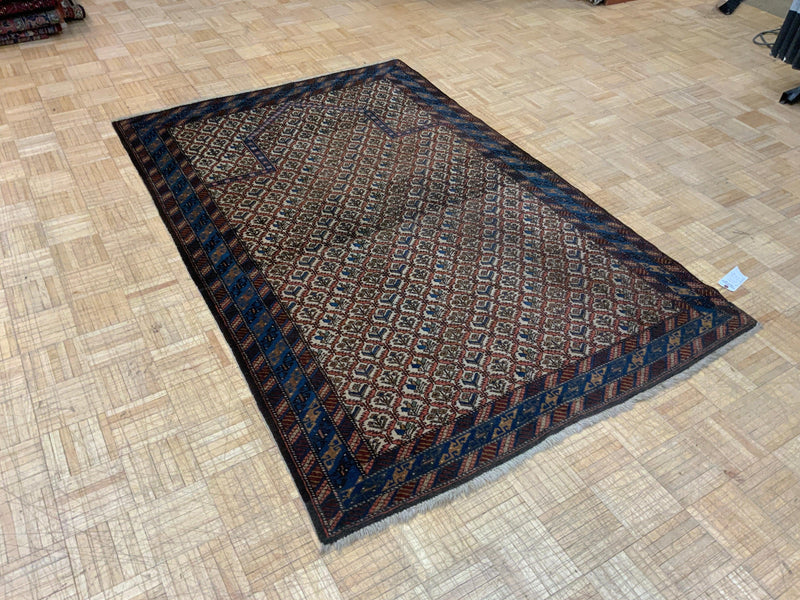 ANTIQUE 5ft. x 7ft. TRANSITIONAL PRAYER RUG - David Tiftickjian & Sons