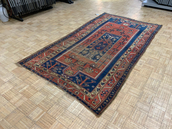 ANTIQUE 5ft. x 9ft. TRANSITIONAL KAZAK - David Tiftickjian & Sons