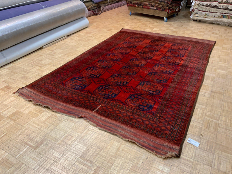 ANTIQUE 7ft. x 11ft. GEOMETRIC BOKARA - David Tiftickjian & Sons