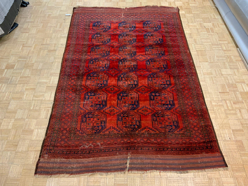 ANTIQUE 7ft. x 11ft. GEOMETRIC BOKARA - David Tiftickjian & Sons