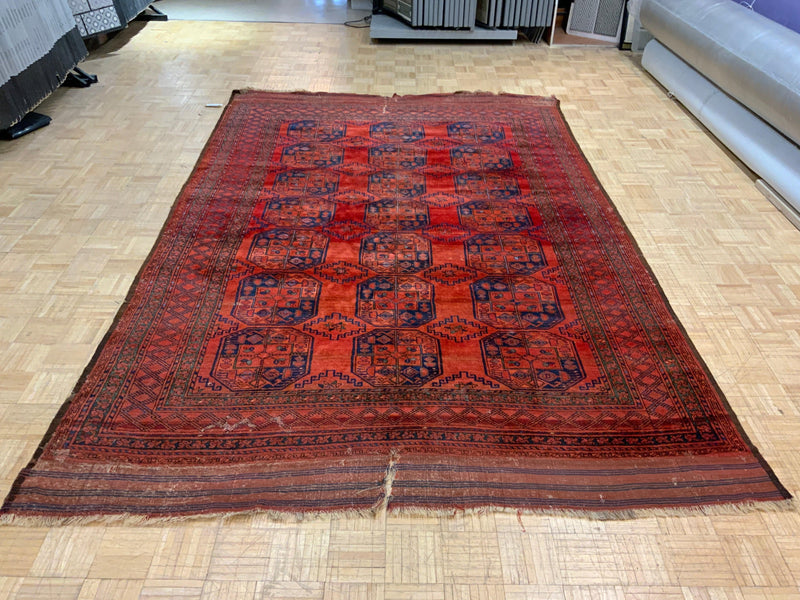 ANTIQUE 7ft. x 11ft. GEOMETRIC BOKARA - David Tiftickjian & Sons