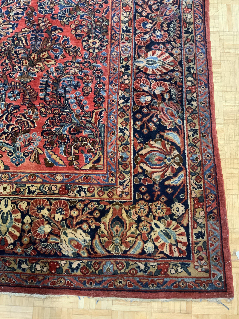 ANTIQUE 9ft. x 11ft. TRADITIONAL SAROUK - David Tiftickjian & Sons