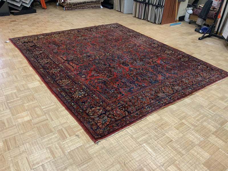 ANTIQUE 9ft. x 11ft. TRADITIONAL SAROUK - David Tiftickjian & Sons