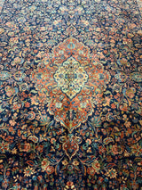 ANTIQUE 9ft. x 12ft. TRADITIONAL KASHAN - David Tiftickjian & Sons