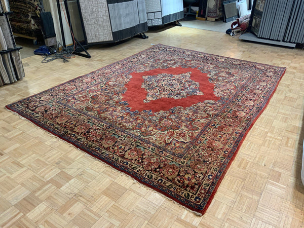 ANTIQUE 9ft. x 12ft. TRADITIONAL SAROUK - David Tiftickjian & Sons