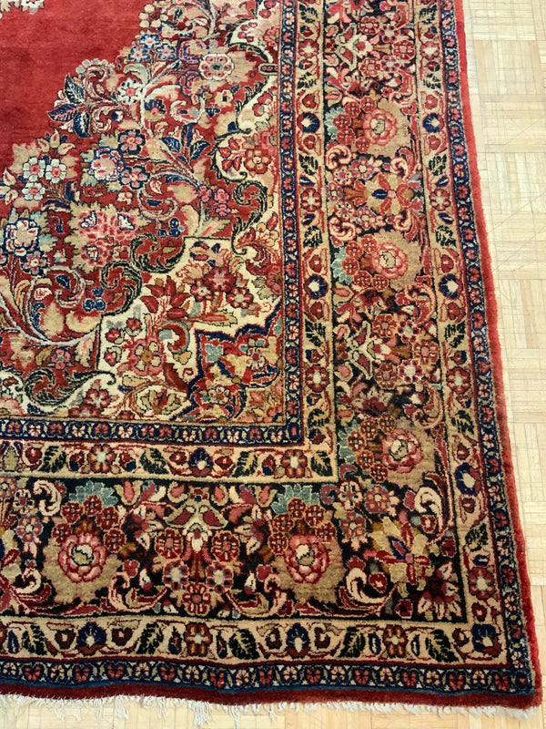 ANTIQUE 9ft. x 12ft. TRADITIONAL SAROUK - David Tiftickjian & Sons