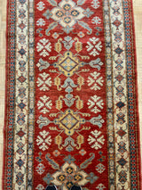 HANDKNOTTED 3ft. x 11ft. TRANSITIONAL KAZAK - David Tiftickjian & Sons