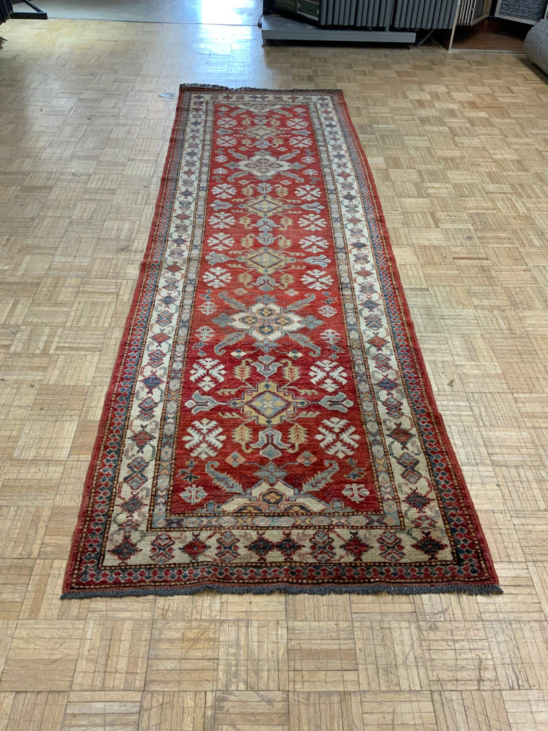 HANDKNOTTED 3ft. x 11ft. TRANSITIONAL KAZAK - David Tiftickjian & Sons