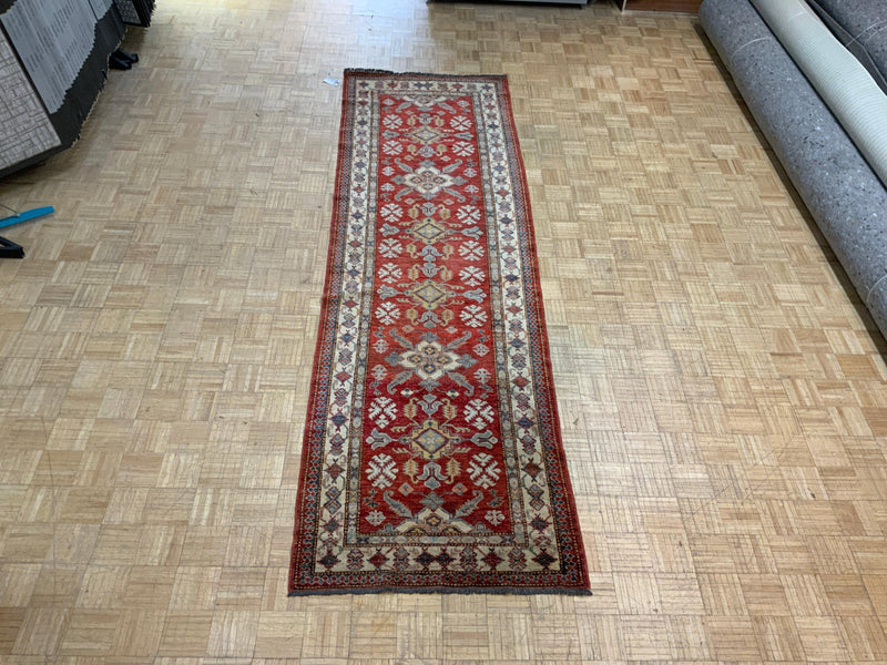 HANDKNOTTED 3ft. x 11ft. TRANSITIONAL KAZAK - David Tiftickjian & Sons