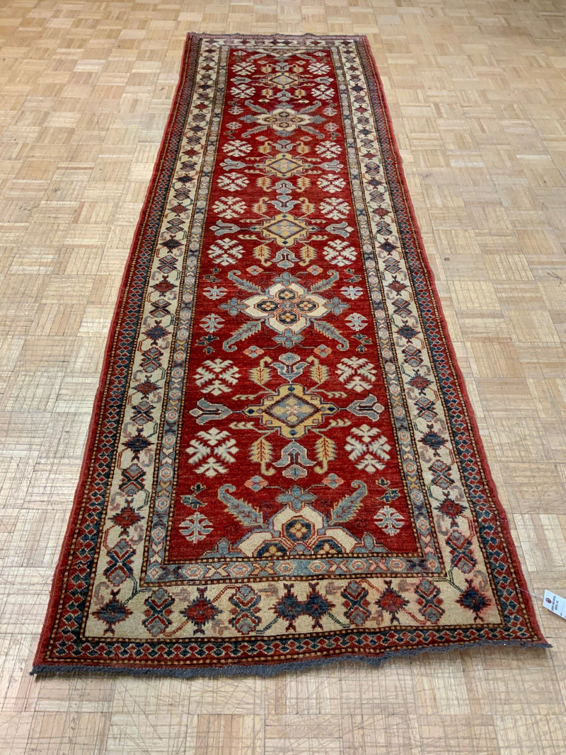 HANDKNOTTED 3ft. x 11ft. TRANSITIONAL KAZAK - David Tiftickjian & Sons