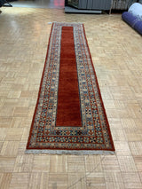 HANDKNOTTED 3ft. x 13ft. TRANSITIONAL GABBEH - David Tiftickjian & Sons