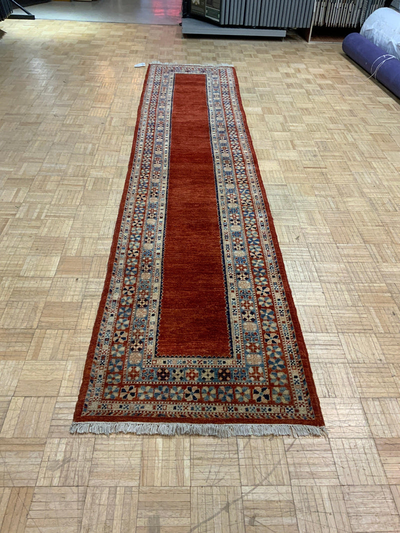 HANDKNOTTED 3ft. x 13ft. TRANSITIONAL GABBEH - David Tiftickjian & Sons