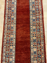 HANDKNOTTED 3ft. x 13ft. TRANSITIONAL GABBEH - David Tiftickjian & Sons