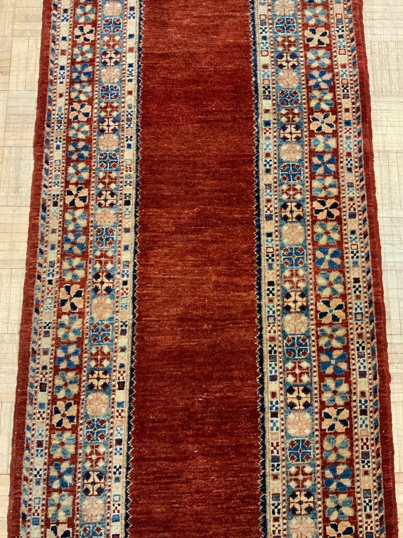 HANDKNOTTED 3ft. x 13ft. TRANSITIONAL GABBEH - David Tiftickjian & Sons