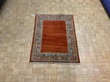 HANDKNOTTED 4ft. x 6ft. TRANSITIONAL GABBEH - David Tiftickjian & Sons