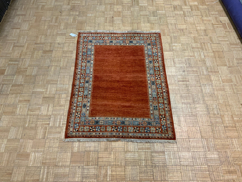 HANDKNOTTED 4ft. x 6ft. TRANSITIONAL GABBEH - David Tiftickjian & Sons