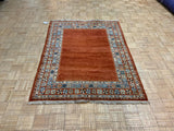 HANDKNOTTED 4ft. x 6ft. TRANSITIONAL GABBEH - David Tiftickjian & Sons