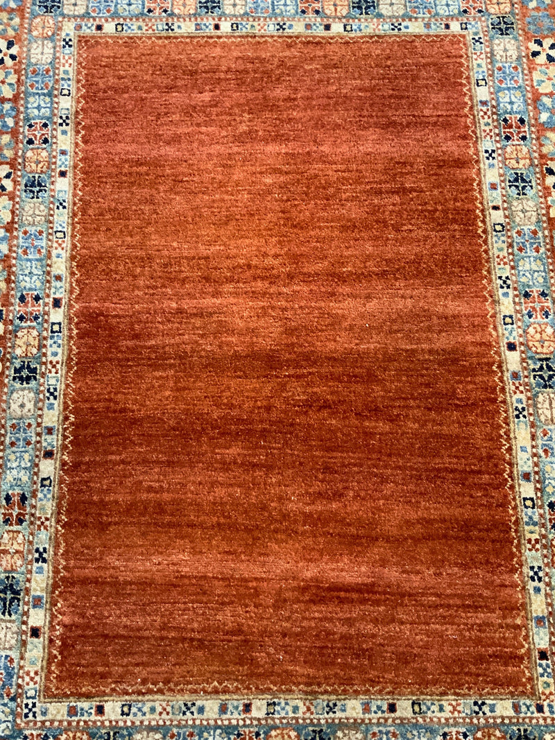 HANDKNOTTED 4ft. x 6ft. TRANSITIONAL GABBEH - David Tiftickjian & Sons