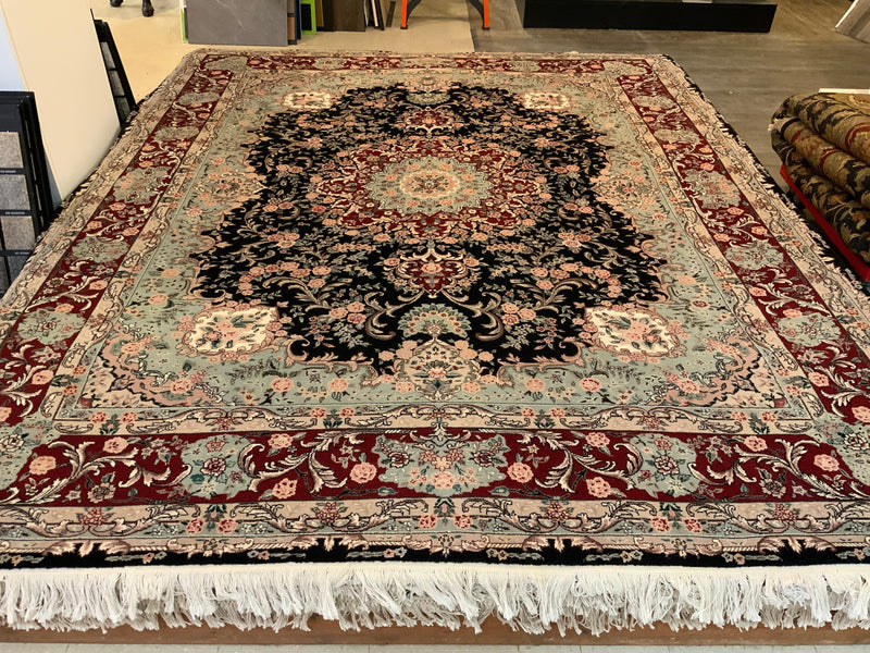 HIGH-END 8ft. x 10ft. FLORAL KASHAN - David Tiftickjian & Sons