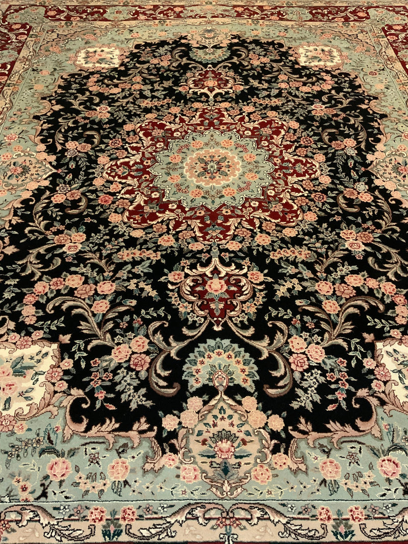 HIGH-END 8ft. x 10ft. FLORAL KASHAN - David Tiftickjian & Sons