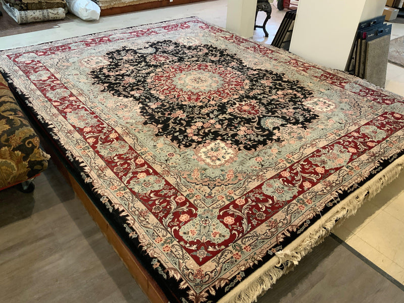 HIGH-END 8ft. x 10ft. FLORAL KASHAN - David Tiftickjian & Sons