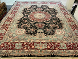 HIGH-END 8ft. x 10ft. FLORAL KASHAN - David Tiftickjian & Sons