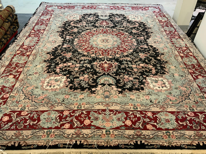 HIGH-END 8ft. x 10ft. FLORAL KASHAN - David Tiftickjian & Sons
