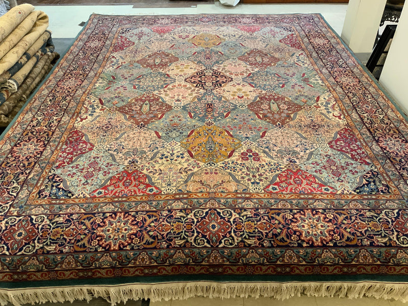 HIGH-END 8ft. x 10ft. FLORAL KERMAN - David Tiftickjian & Sons