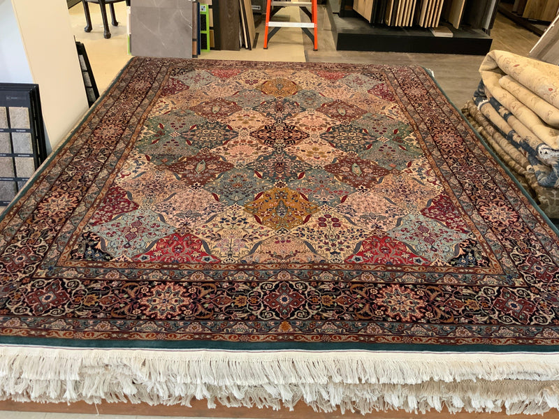 HIGH-END 8ft. x 10ft. FLORAL KERMAN - David Tiftickjian & Sons