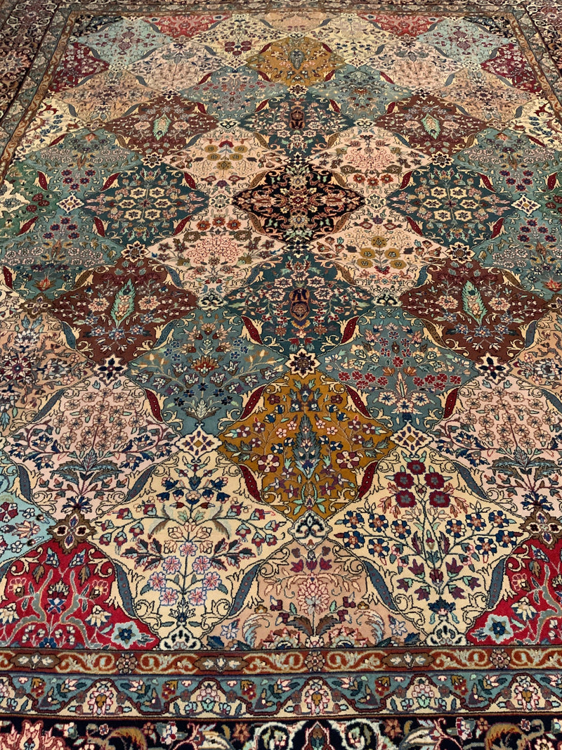 HIGH-END 8ft. x 10ft. FLORAL KERMAN - David Tiftickjian & Sons