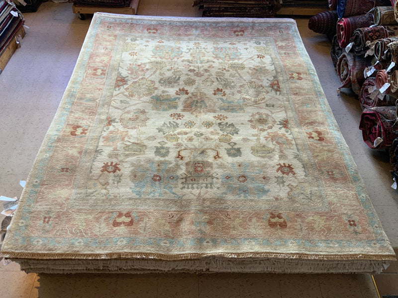 HIGH-END 8ft. x 10ft. TRANSITIONAL OUSHAK - David Tiftickjian & Sons