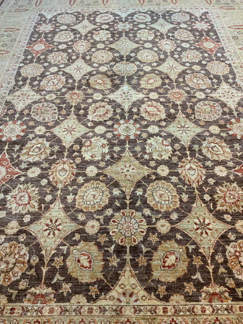 HIGH-END 9ft. x 12ft. TRANSITIONAL PESHAWAR - David Tiftickjian & Sons