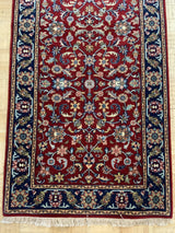 LIKE NEW 2ft. x 15ft. TRADITIONAL KASHAN - David Tiftickjian & Sons