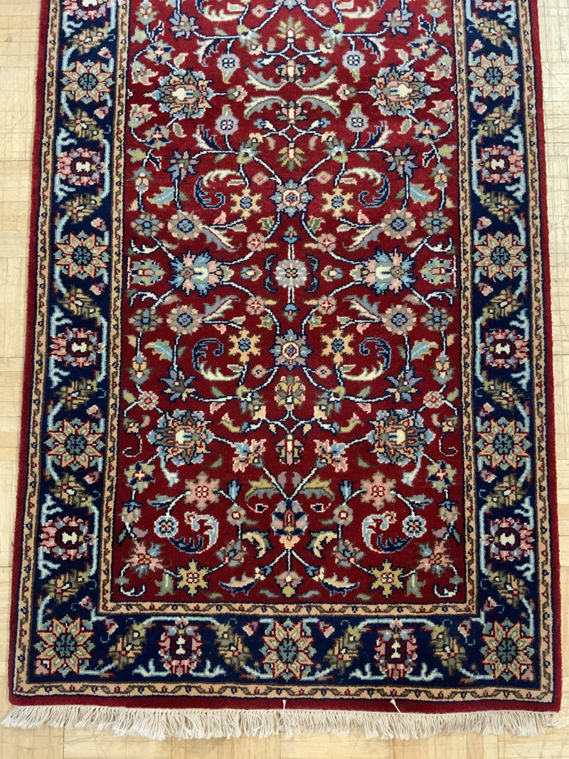 LIKE NEW 2ft. x 15ft. TRADITIONAL KASHAN - David Tiftickjian & Sons