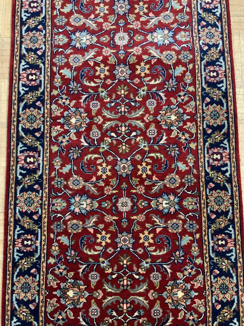 LIKE NEW 2ft. x 15ft. TRADITIONAL KASHAN - David Tiftickjian & Sons