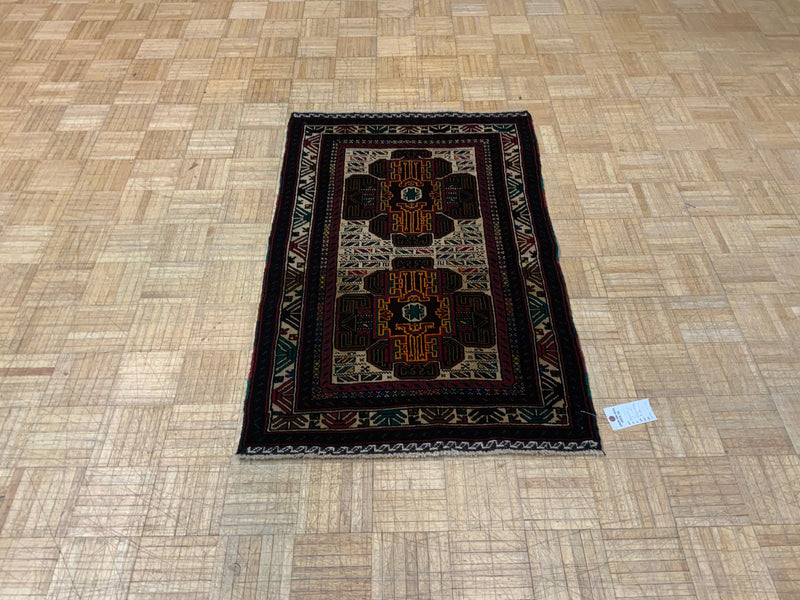 LIKE NEW 3ft. x 4ft. TRANSITIONAL BALOUCH - David Tiftickjian & Sons