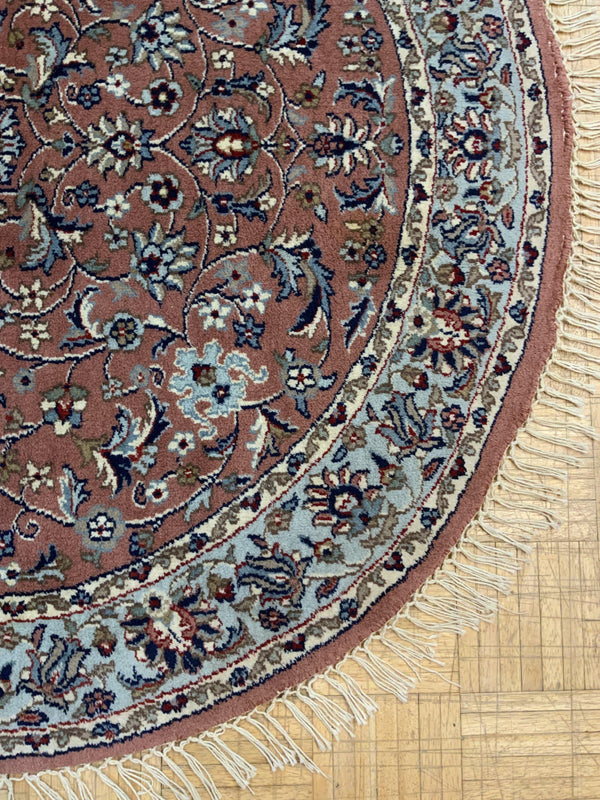 LIKE NEW 4ft. x 4ft. TRADITIONAL KASHAN - David Tiftickjian & Sons