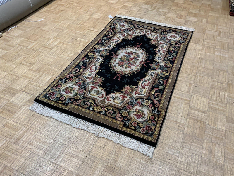 LIKE NEW 4ft. x 6ft. TRADITIONAL AUBUSSON - David Tiftickjian & Sons